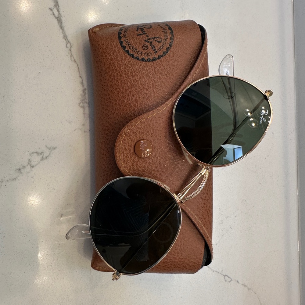 Ray-Ban Gold Frame Black Lenses Sunglasses